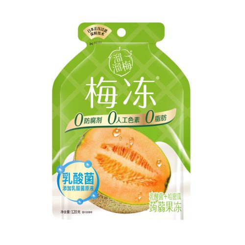24 x 120g Liuliumei Lactic Acid Bacteria Konjac Jelly Cantaloupe Flavor