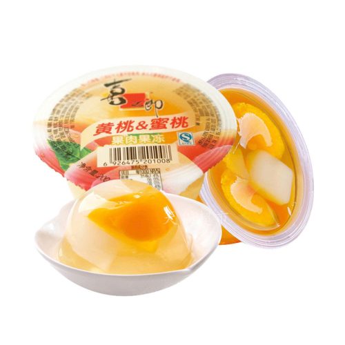 24x200g Xizhilang Fruit Jelly Yellow Peach & Honey Peach Flavor
