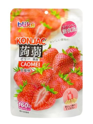 80x160g Jindefu Konjac Zselé, Eper Ízesítéssel