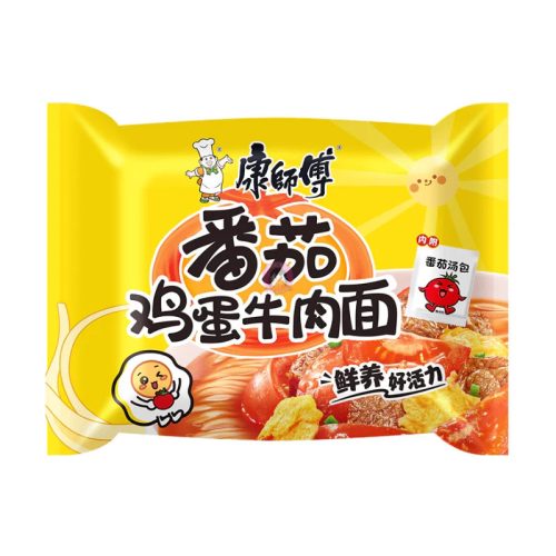 24x115g Master Kong Instant Noodles Paradicsomos Tojás és Marha Ízesítéssel