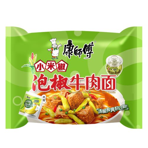 12x120g Master Kong Instant Tészta, Ecetes-Csípős Marhahús Ízesítéssel