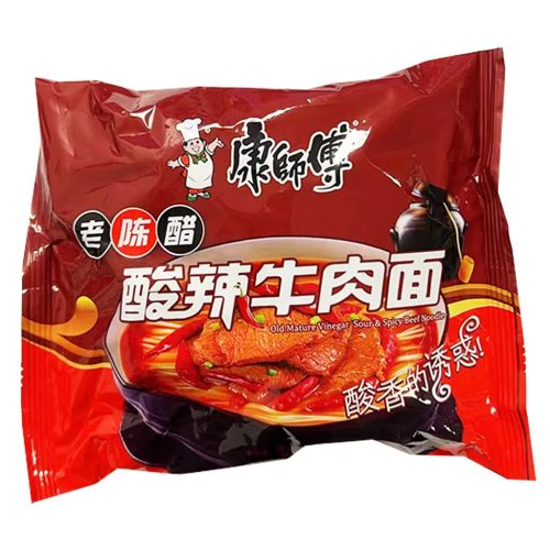 24x110g Master Kong Instant Tészta, Ecetes-Csípős Marhahús Ízesítéssel