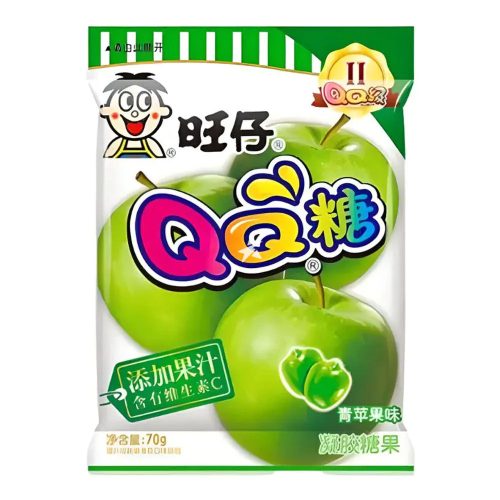 60x70g Want Want QQ Gumicukor Zöldalma Ízesítéssel