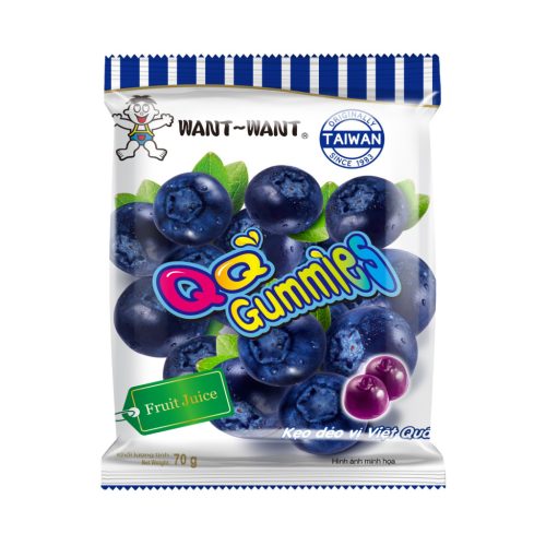 60x70g Want Want QQ Gumicukor Áfonya Ízesítéssel
