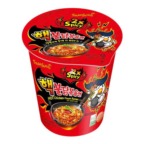 30x70g Samyang Buldak Hot Chicken ízű Ramen - Dupla fűszeres csésze