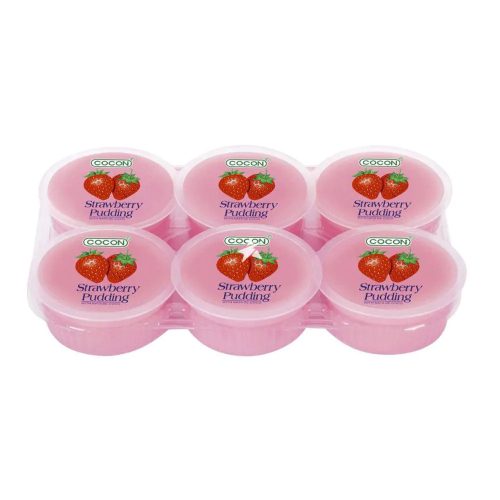 16x480g Cocon Zselés Puding Nata de Coco-val, Eper Ízesítéssel (80g x 6 db)