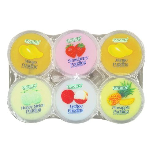 16x480g Cocon Jelly Pudding with Nata De Coco White Peach Flavour (80g*6pcs)