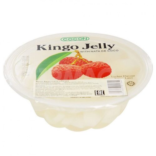 12x420g Cocon Kingo Jelly Pudding with Nata De Coco (bowl) milk lychee flavor