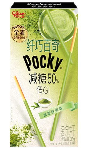 36x35g Glico Pocky Slim Stick Biscuits Matcha Flavor