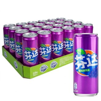 24瓶芬达碳酸饮料（葡萄味）330毫升