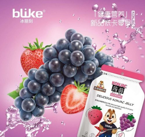120x100g Jin De Fu Konjac Jelly Strawberry Kyoho Grape Mixed Flavor