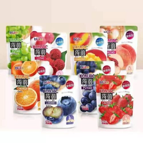 80x160g Jindefu Konjac Zselé, Licsis Fekete Tea Ízesítéssel