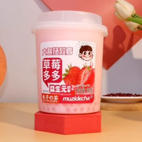 20x480g Muzi Tea Prebiotic Milkshake Strawberry Flavor