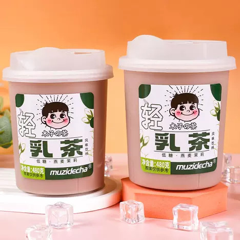 20x480g Muzi Tea Oatmeal Light Milk Tea Jasmine Flavor