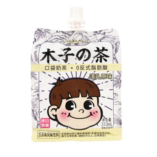 24x310ml Muzi Tea Milk Tea White Peach Flavor