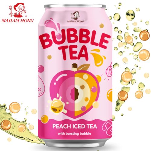 24x320ml LADYBOBA Iced Tea Peach Pop Flavor