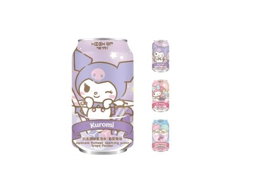 24x330ml HIGHUP Sparkling Water Kuromi Grape Flavor